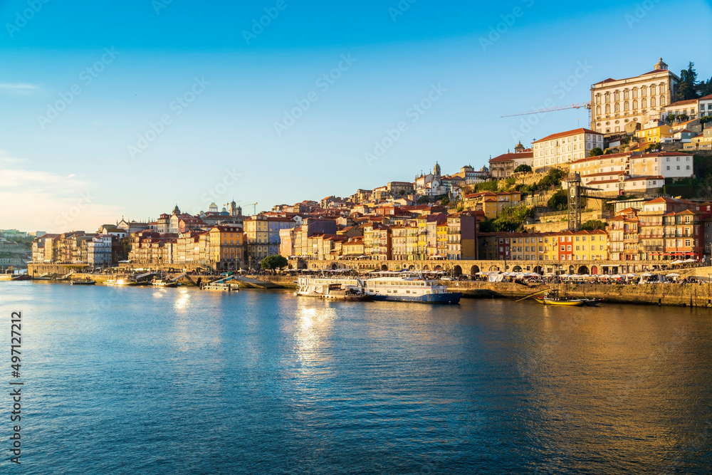Portugal, Porto, Old town buildings and Douro river Portugal, Porto, Old town buildings and Douro river