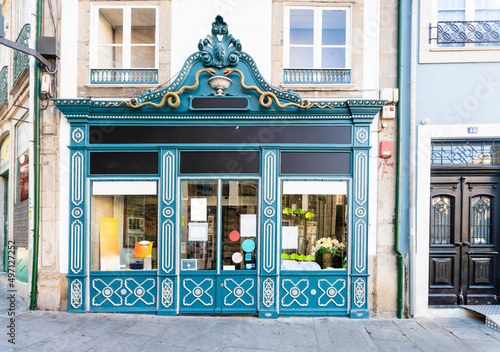 Portugal, Porto, Ornate store window in old town