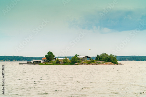 Sweden, Houses on small Granso island photo