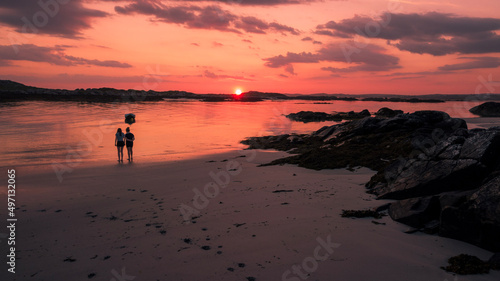 sunset on the beach