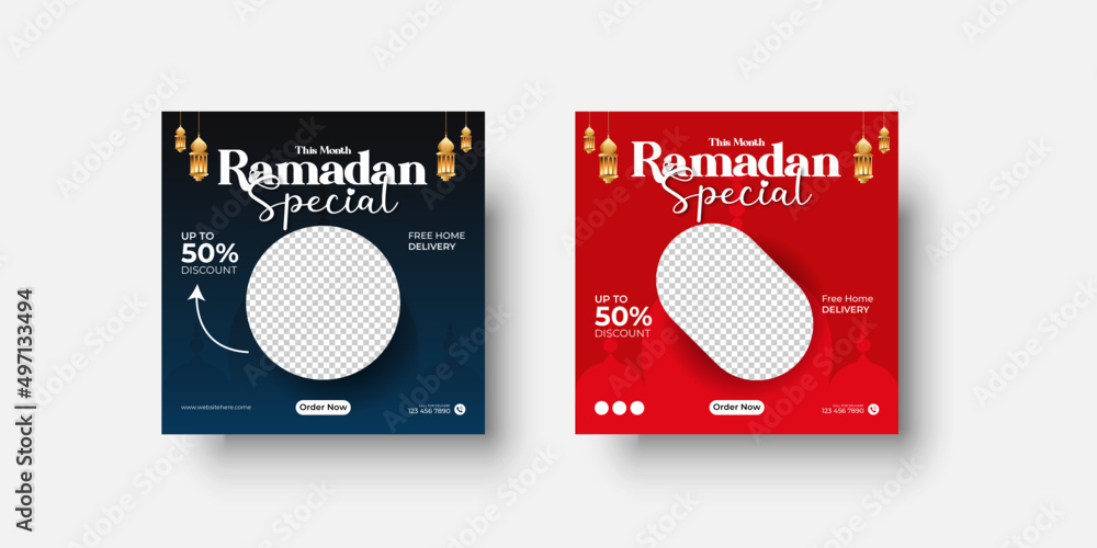 Ramadan special sale food social media post template Ramadan special sale food social media post template