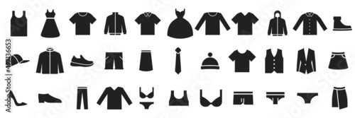 Various male clothing icons vector Illustration