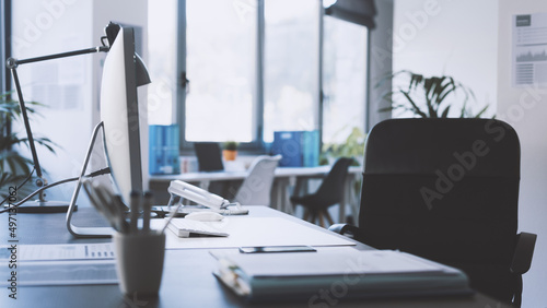 Corporate office room interior with windows © StockPhotoPro