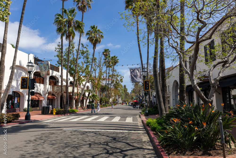 Traditional colonial architecture in Santa Barbara, California. USA. Popular tourist destination. Traditional colonial architecture in Santa Barbara, California. USA. Popular tourist destination.