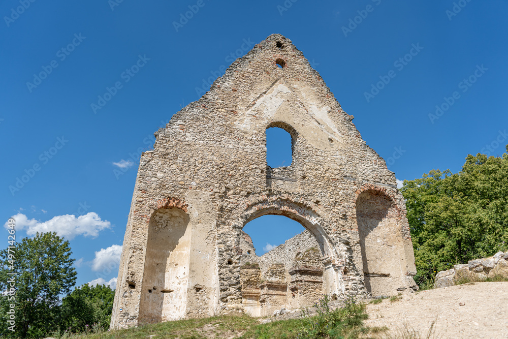 Ruins of medieval monastery Katarinka, Dechtice, Slovakia, Europe