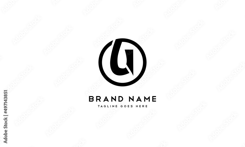 U logo letter monogram design