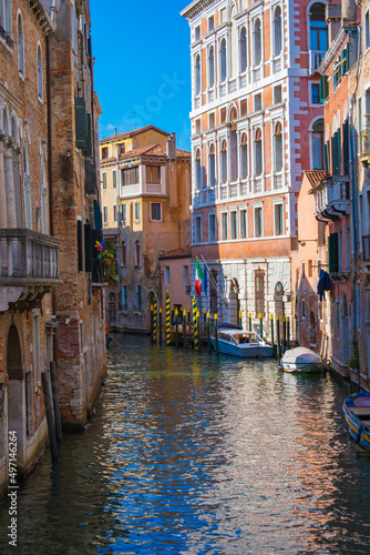 Scenic view of Venice empty canals during daylight