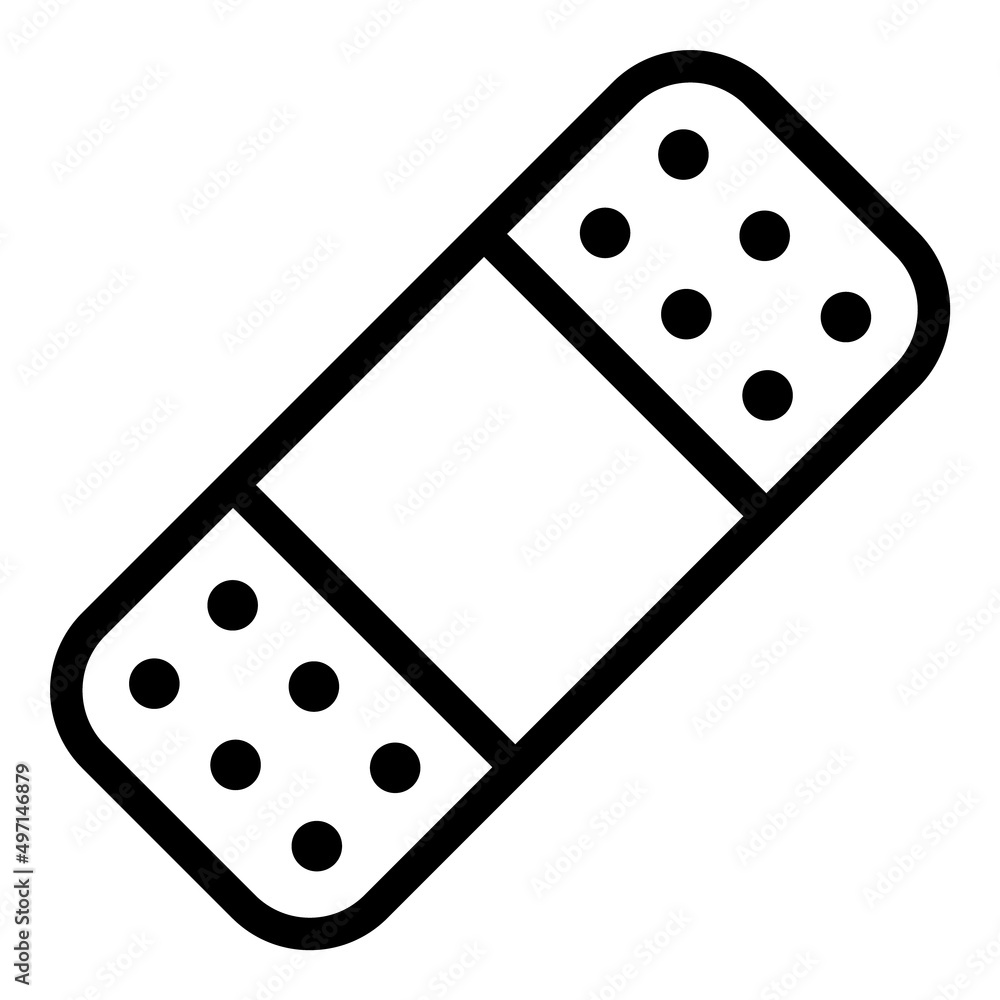 Plaster Medicine Flat Icon Isolated On White Background Plaster Medicine Flat Icon Isolated On White Background