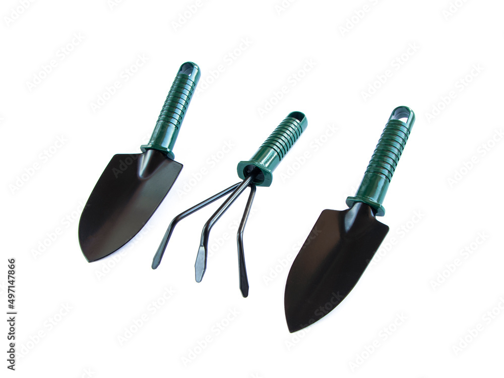 Garden Tool Collection three pieces, Hand Trowel, Hand Transplanter