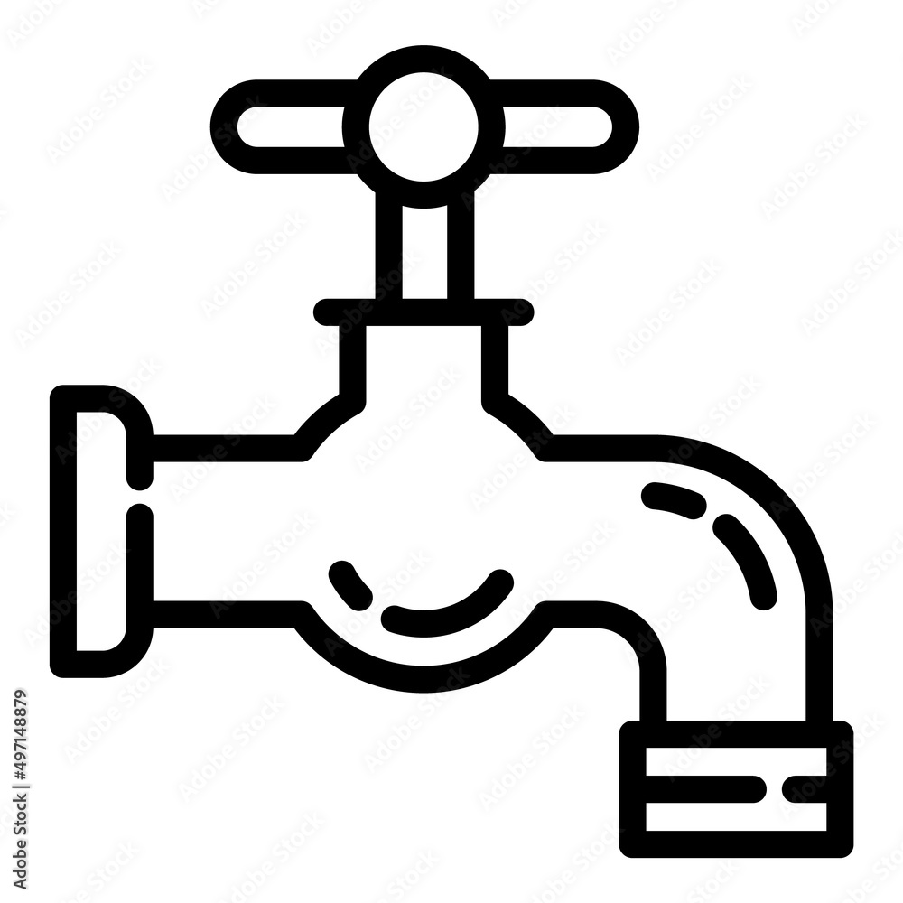 Faucet Flat Icon Isolated On White Background Faucet Flat Icon Isolated On White Background
