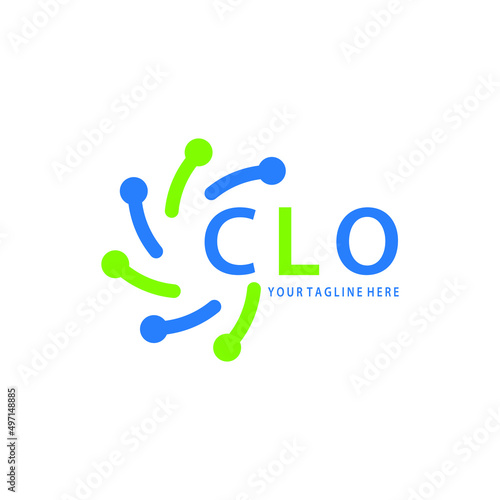 CLO logo design initial creative letter on white background.
CLO vector logo simple, elegant and luxurious,technology logo shape.CLO unique letter logo design. 
