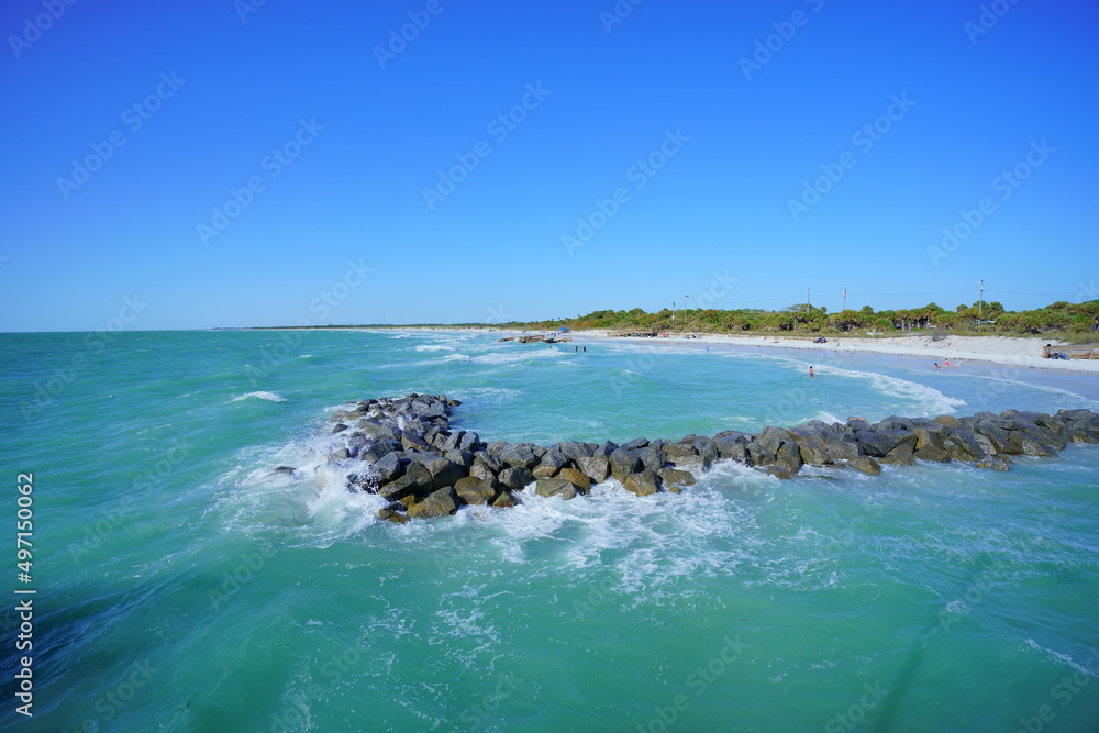 Beach of Tampa bay, st petersburg and clearwater in Florida, USA