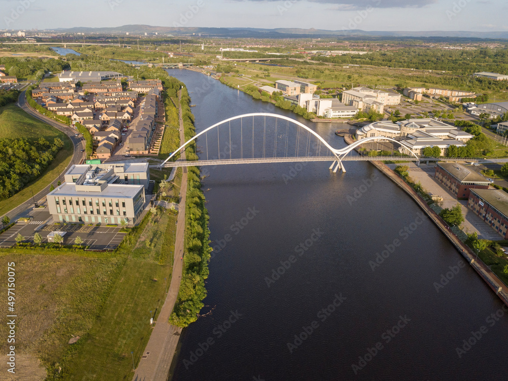 aerial view of the River Tees showing