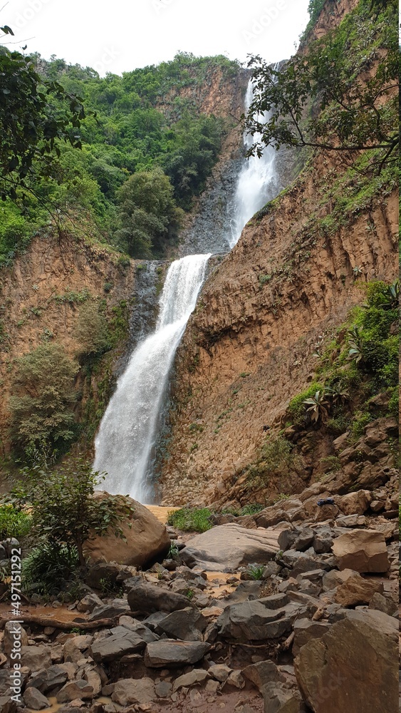 waterfall in the mountains waterfall in the mountains