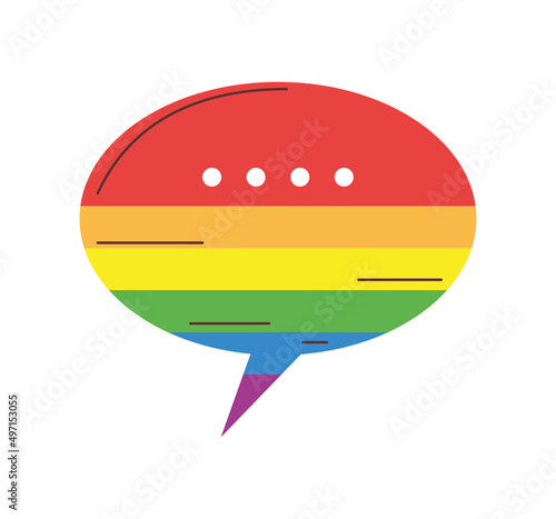 speech bubble rainbow lgbtq