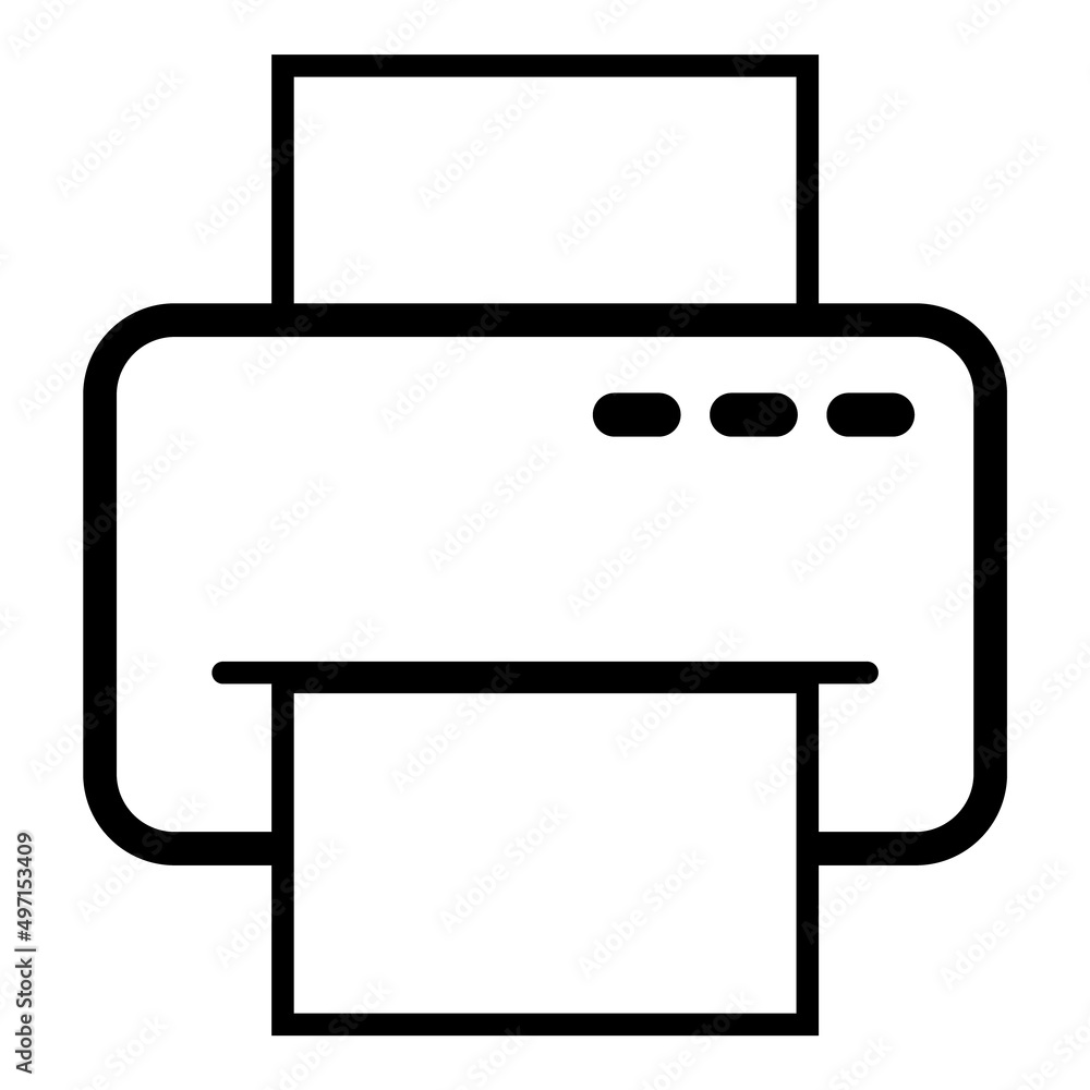 Printer Flat Icon Isolated On White Background Printer Flat Icon Isolated On White Background