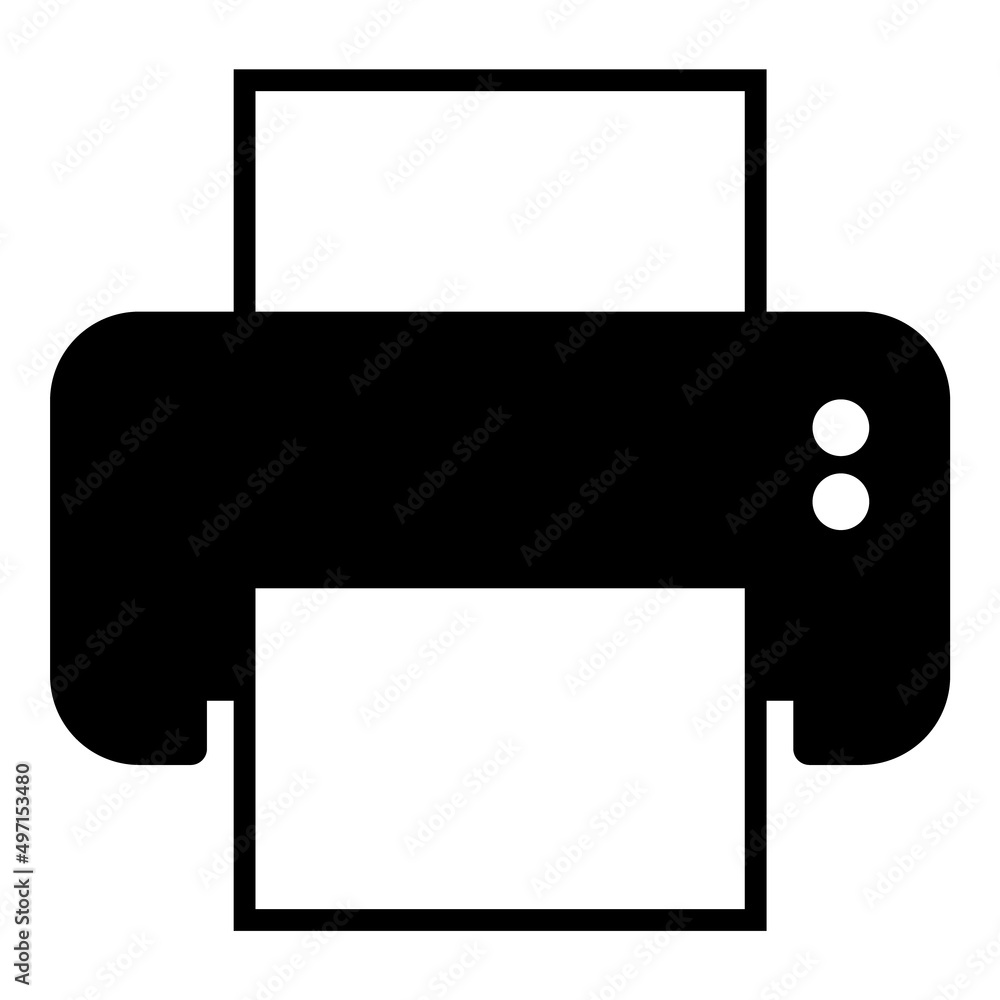 Printer Flat Icon Isolated On White Background Printer Flat Icon Isolated On White Background