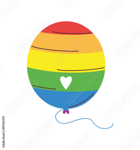 lgbtq rainbow in the balloon