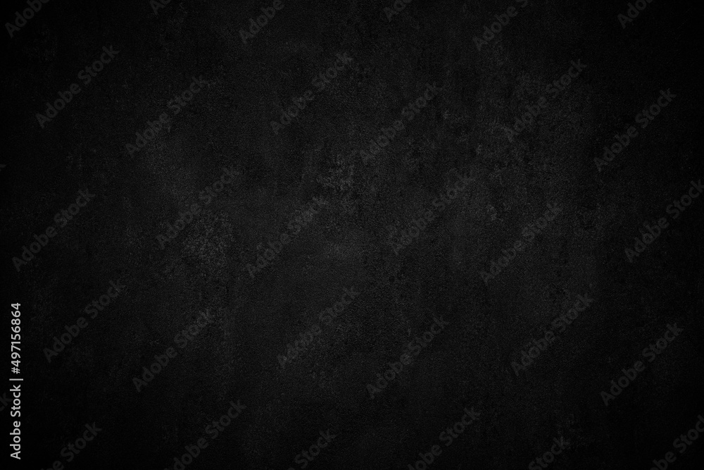 Fototapeta premium Black wall texture rough background dark concrete floor or old grunge background with black
