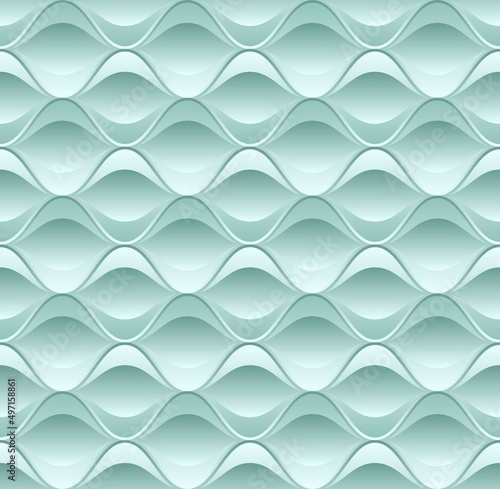 3D wavy background, seamless pattern