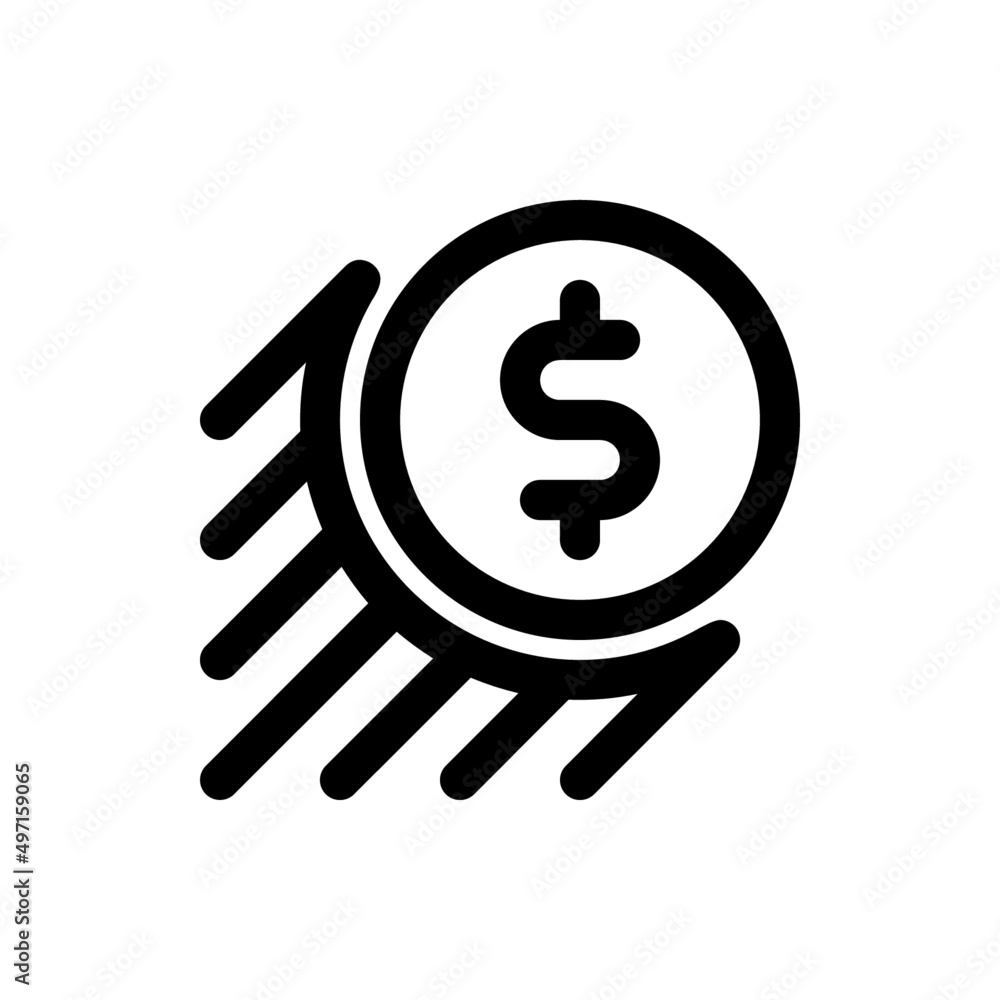 Money transfer icon. Coins moving to another. Sending and receiving money mobile wallet Money transfer icon. Coins moving to another. Sending and receiving money mobile wallet