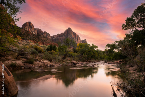 Sunset on the Watchman