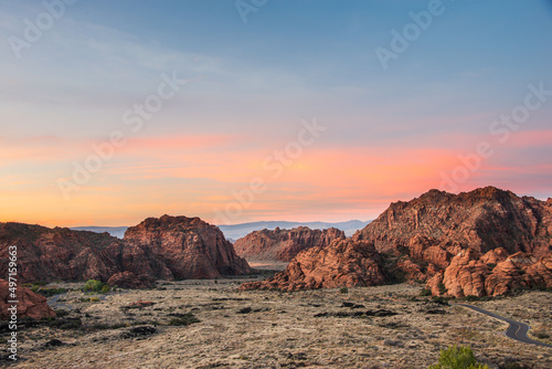 red rock sunset