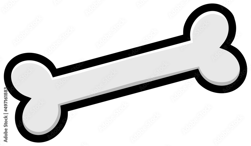 Cartoon dog bone icon. Vector illustration isolated on white background. Cartoon dog bone icon. Vector illustration isolated on white background.