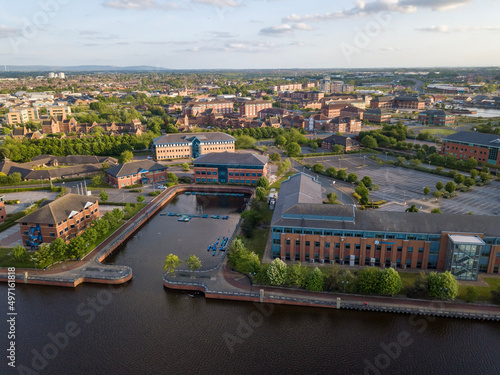 Canvas Print View of the River Tees at Thornaby in Stockton on tees