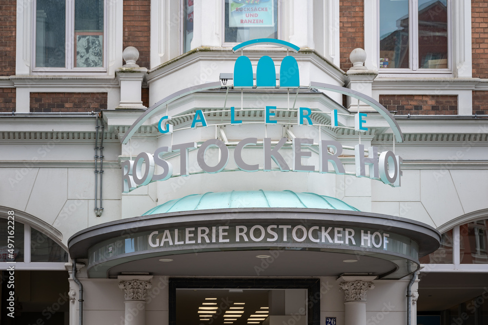 ROSTOCK, GERMANY - 03. August 2021: The logo and lettering of the