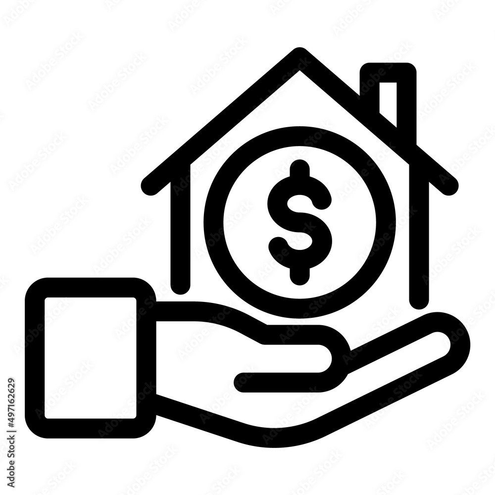 Home Rent Sale Dollar Flat Icon Isolated On White Background Home Rent Sale Dollar Flat Icon Isolated On White Background
