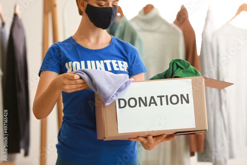 Female volunteer in medical...