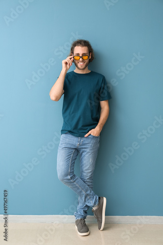 Handsome young man in styli...
