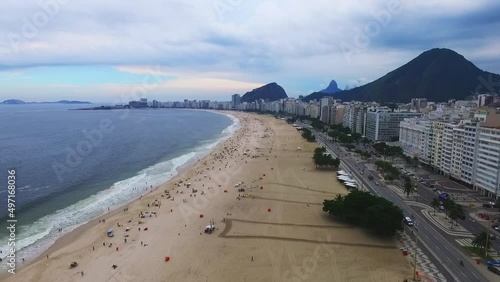 Aerial scene by the beach