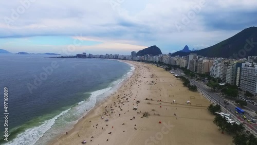 Aerial scene by the beach
