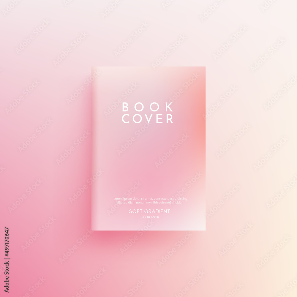 Beautiful pastel color book cover design, brochure background. Stock