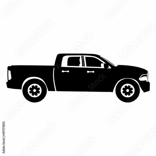pick up truck icon logo design vector