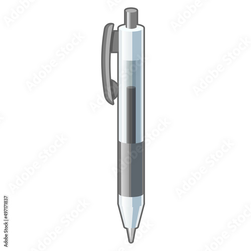 ノック式のボールペンのイラスト