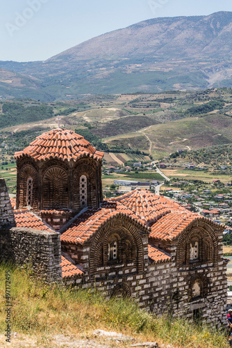 Theodores church on the hill in Berat city, Albania photo