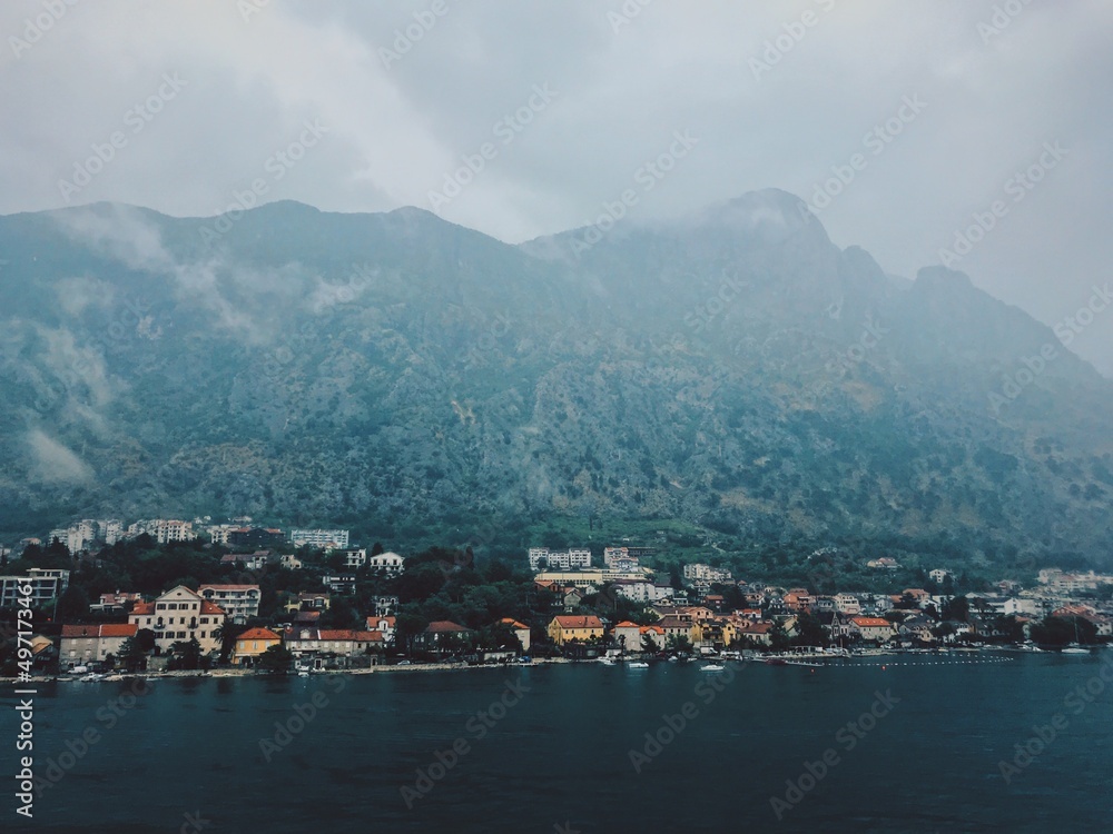 panorama of the city of kotor country