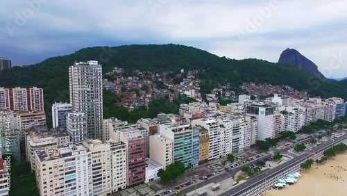 Aerial scene by the beach