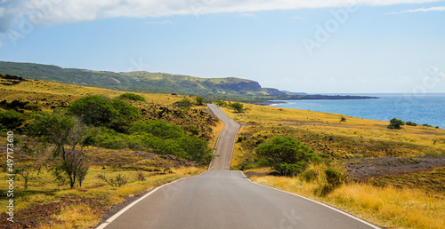 Obraz na plátne Piilani Highway winding on the slopes of the Haleakala volcano in the southeast