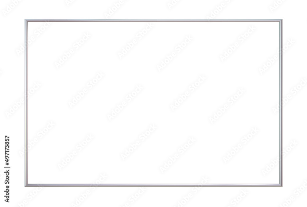 Metal or silver frame, rectangle realistic, isolated. Vector illustration Eps 10. Metal or silver frame, rectangle realistic, isolated. Vector illustration Eps 10.