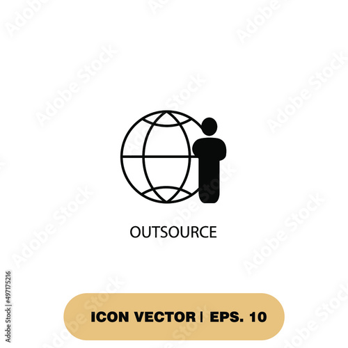 outsource icons  symbol vector elements for infographic web