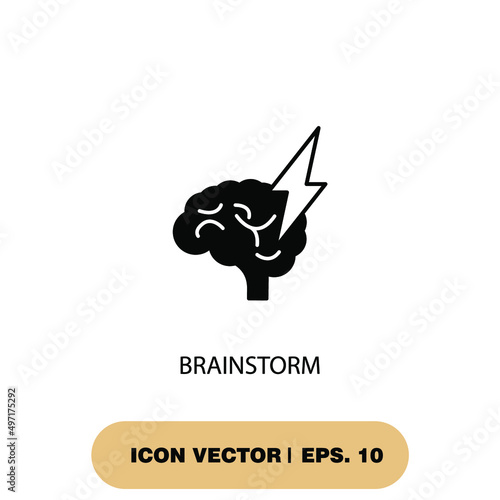 brainstorm icons  symbol vector elements for infographic web