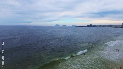 Aerial scene by the beach