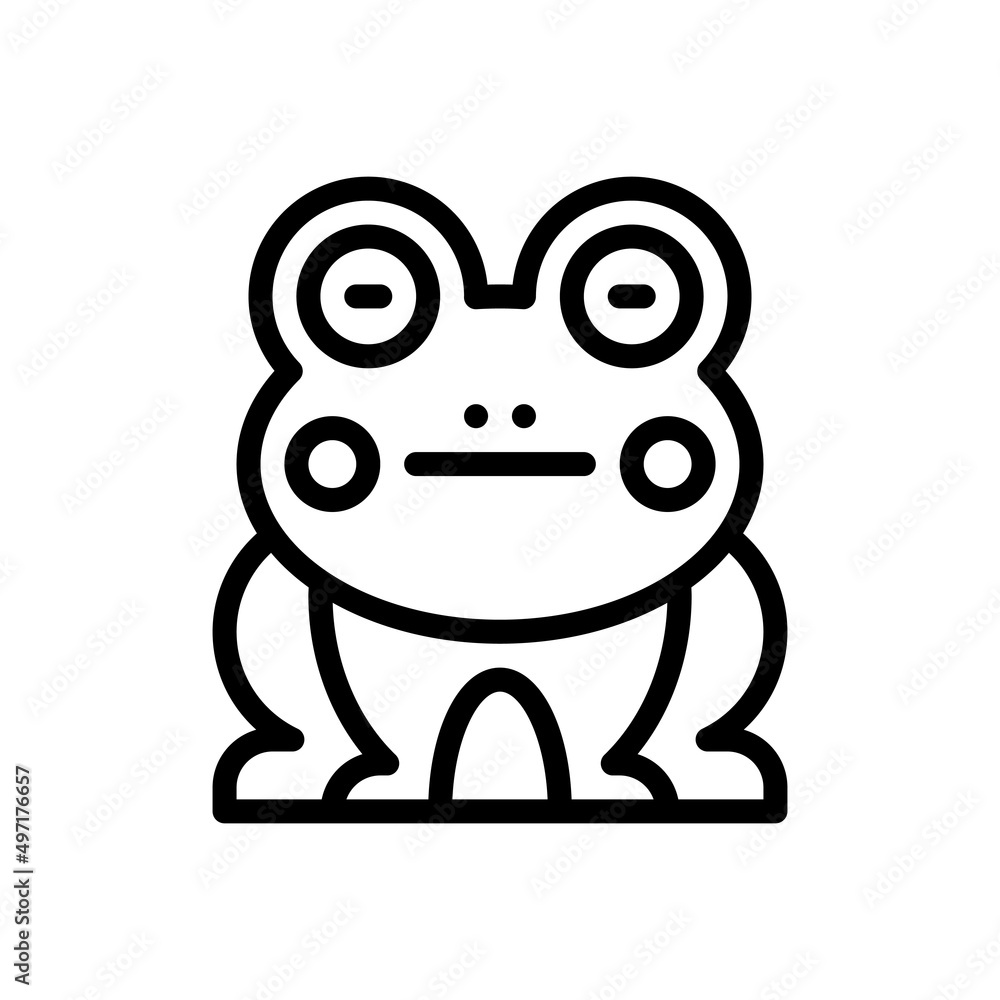 Fototapeta premium frog line style icon. vector illustration for graphic design, website, app