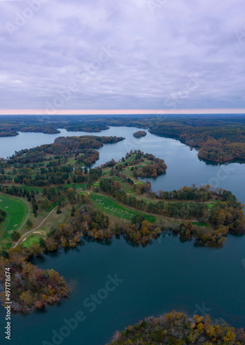 Aerial View of Pine Ridge Golf Course In Baltimore Maryland  © suraju