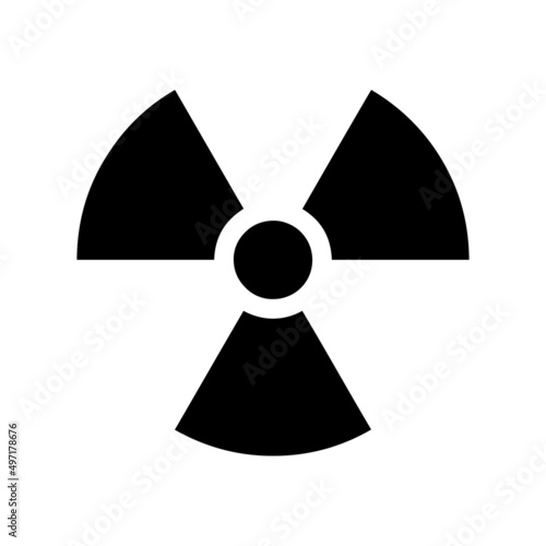 Vector Isolated Radiation Hazard Symbol