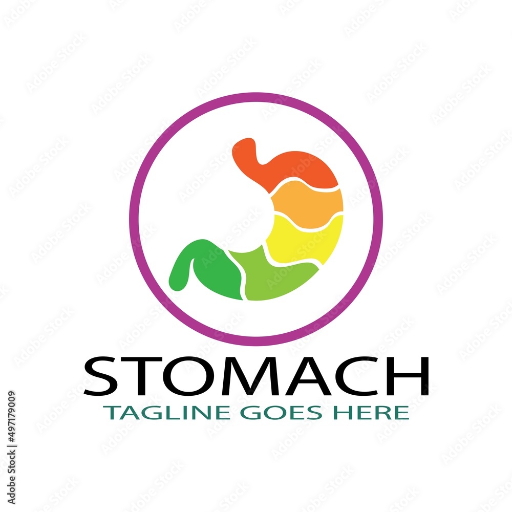 stomach care logo concept icon designs vector stomach care logo concept icon designs vector